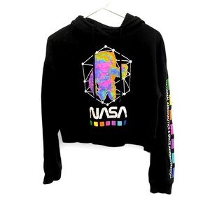 Hyper Space Cropped NASA Hoodie size small